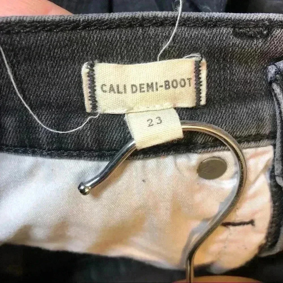 Madewell Boot Cut Jeans Cali Demi Boot Grey Button Fly Cropped - Picture 8 of 10